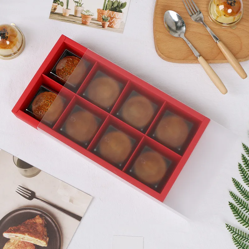 

LBSISI Life 10pcs Mooncake Paper Box Handmade Cake Dessert Cookies Birthday Wedding Child Favor Gift Decoration Packing