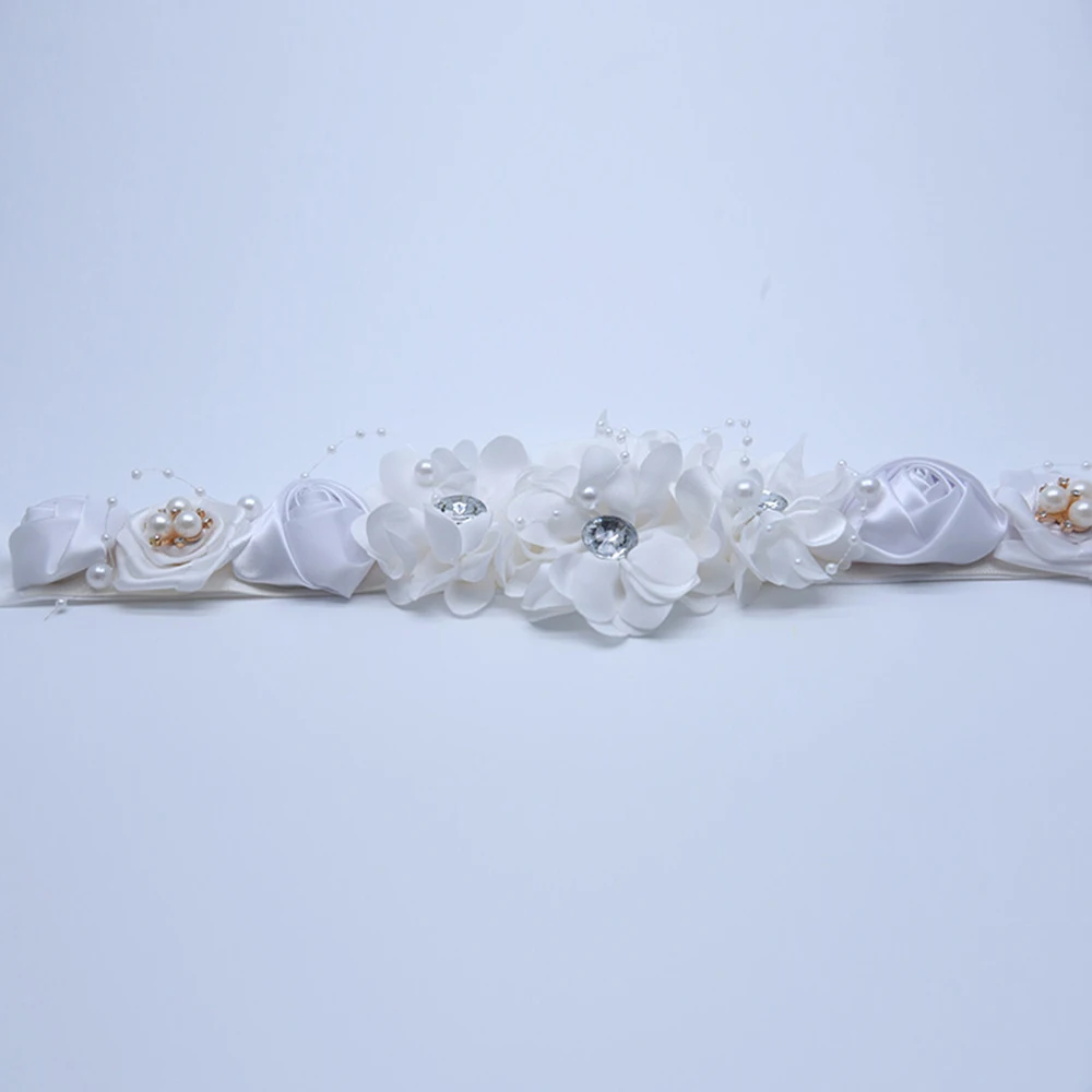 Свадебное модное платье с поясом полиэстер цветочный женский пояс Свадебный