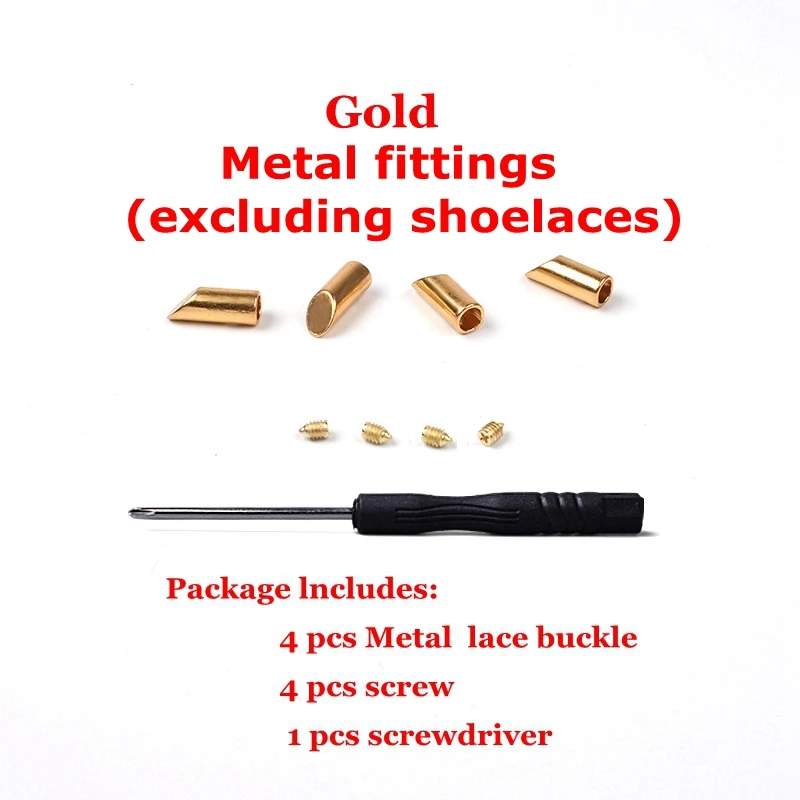 2pcs Gold 1 пара полукруглых эластичных шнурков для детей, для взрослых, без галстука, шнурки для обуви, новые высококачественные шнурки для отдыха, кроссовки, ленивые шнурки - Цвет: 2pcs Gold