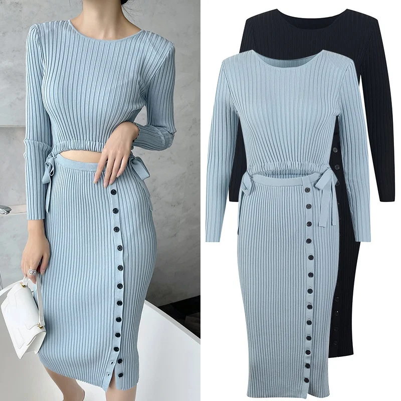 

Fall 2021 Womens Fashion Sweater Dress Designer Clothes Celebrity Dresses Vestidos Elegantes Para Mujer Lolita Prom Dresses