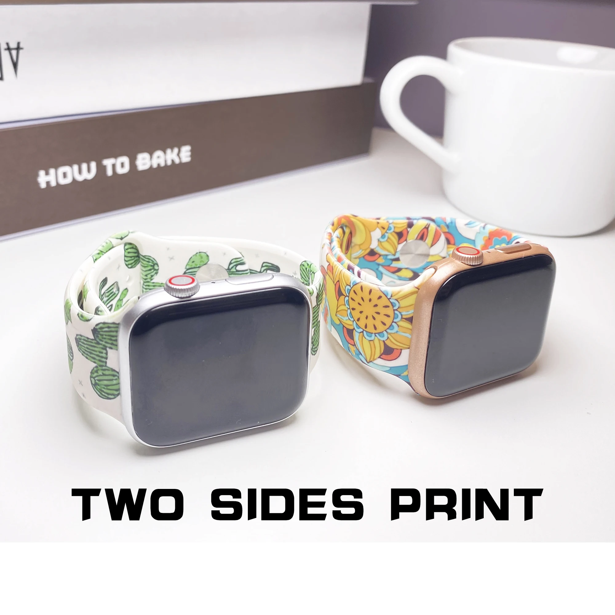 Akatsuki Sun-flower Cactus Akira For iwatch Apple Watch Strap Silicone Band Replacement 38mm 40mm 42mm 44mm Series 3 4 5 6 7 SE