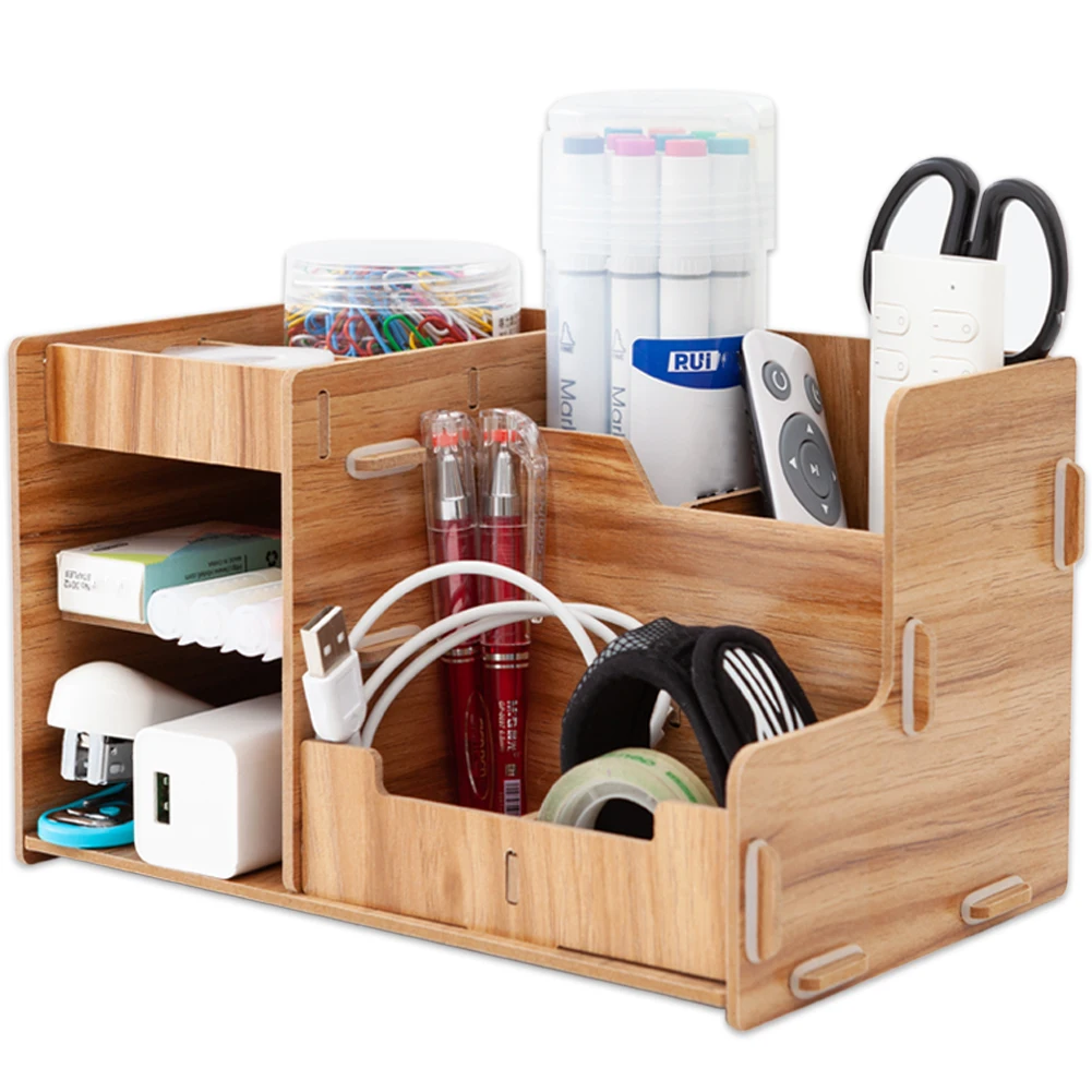 Деревянный органайзер для документов многофункциональные аксессуары хранения