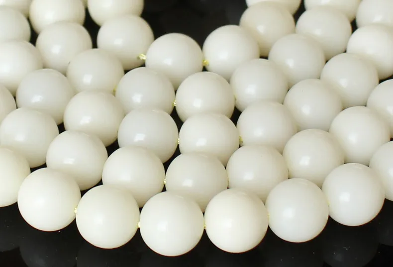 

TIFCOJEW Natural 8MM White Bodhi Root 108pcs Beads Bracelet Women Meditation Balancing Jewelry Couple Gift