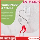 Универсальные крючки, двусторонние клейкие настенные крючки, вешалка, прочный прозрачный настенный держатель на присоске для кухни и ванной комнаты