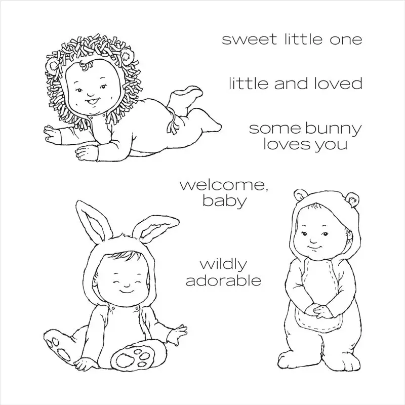 

Baby New Arrivals 2021 Metal Cutting Dies and Scrapbooking For Paper Making Wildly Adorable Stamp Set Embossing Frame Card