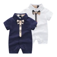 baby boy girl summer rompers turn down collar infant newborn cotton clothes jumpsuit for 0 2y toddlers bebe outfits