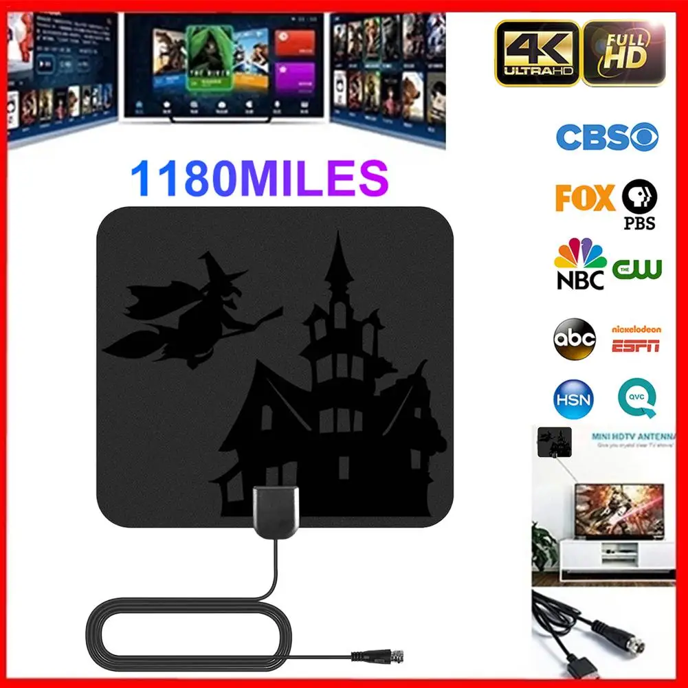 

1180 миль 4K цифровая HD ТВ комнатная ТВ антенна с усилителем сигнала Усилитель ТВ радиус серфинг лиса антенна HD ТВ антенны антенна
