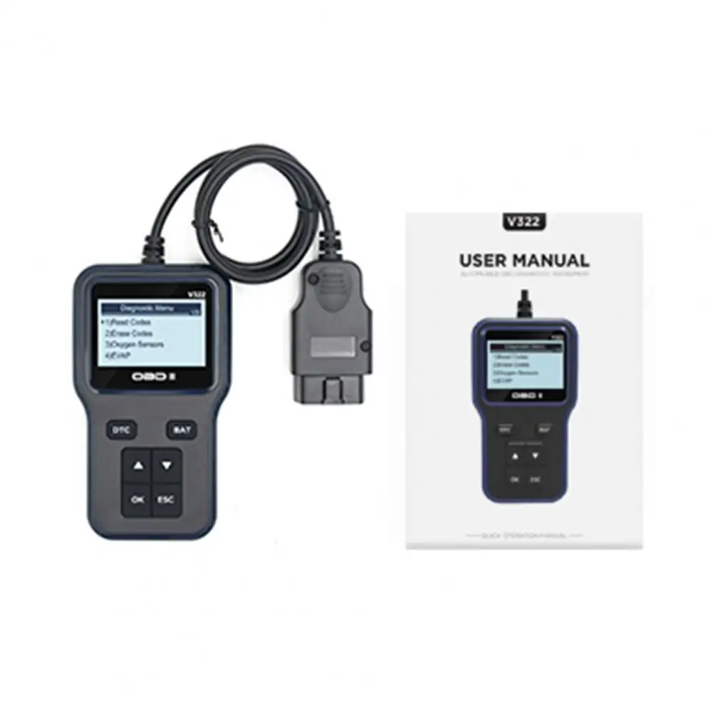 V322 Diagnostic Tool Universal Fault Query Portable Oxygen Sensor Test Engine OBD Code Reader for Car | Автомобили и мотоциклы