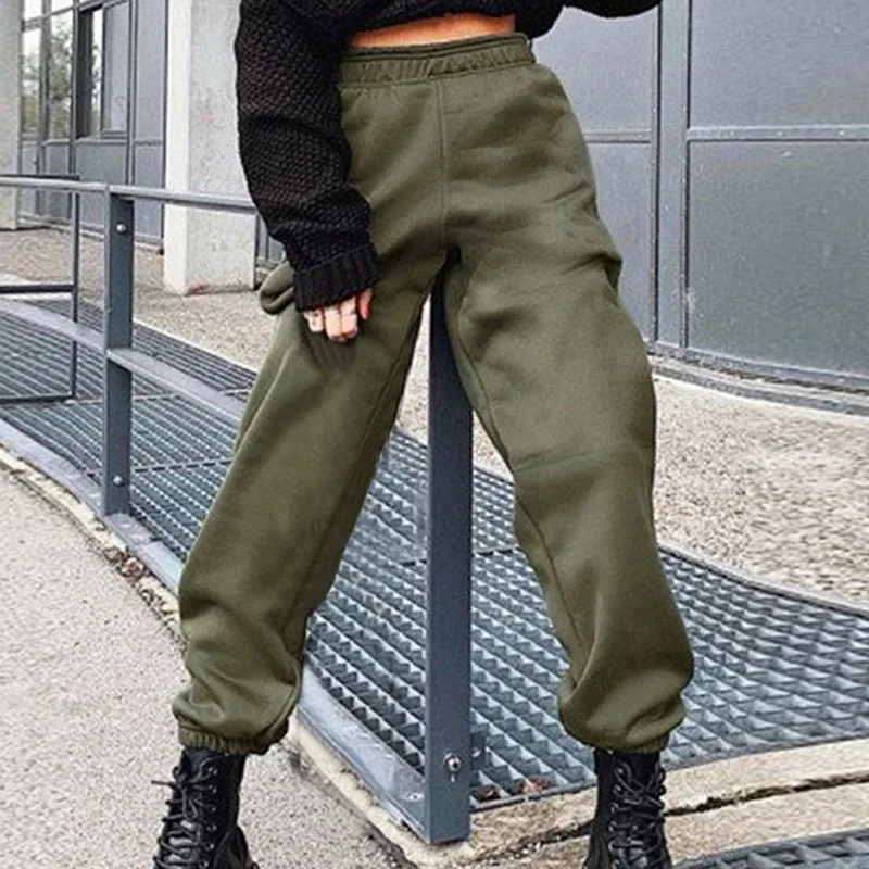 Харадзюку джоггеры широкие брюки спортивные женские плюс размер высокая талия