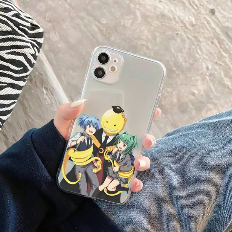 

Assassination Classroom Phone Case Transparent for Clear iPhone case 11 12 mini pro XS MAX 8 7 6 6S Plus X 5S SE 2020 XR