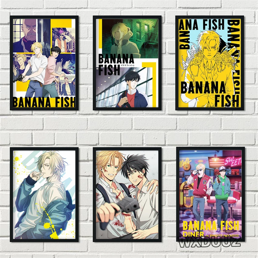 

Anime BANANA FISH Paintings Posters Wall Art for Nursery Kids Room Home Decor Art Decoration Living Unframed Canvas Painting