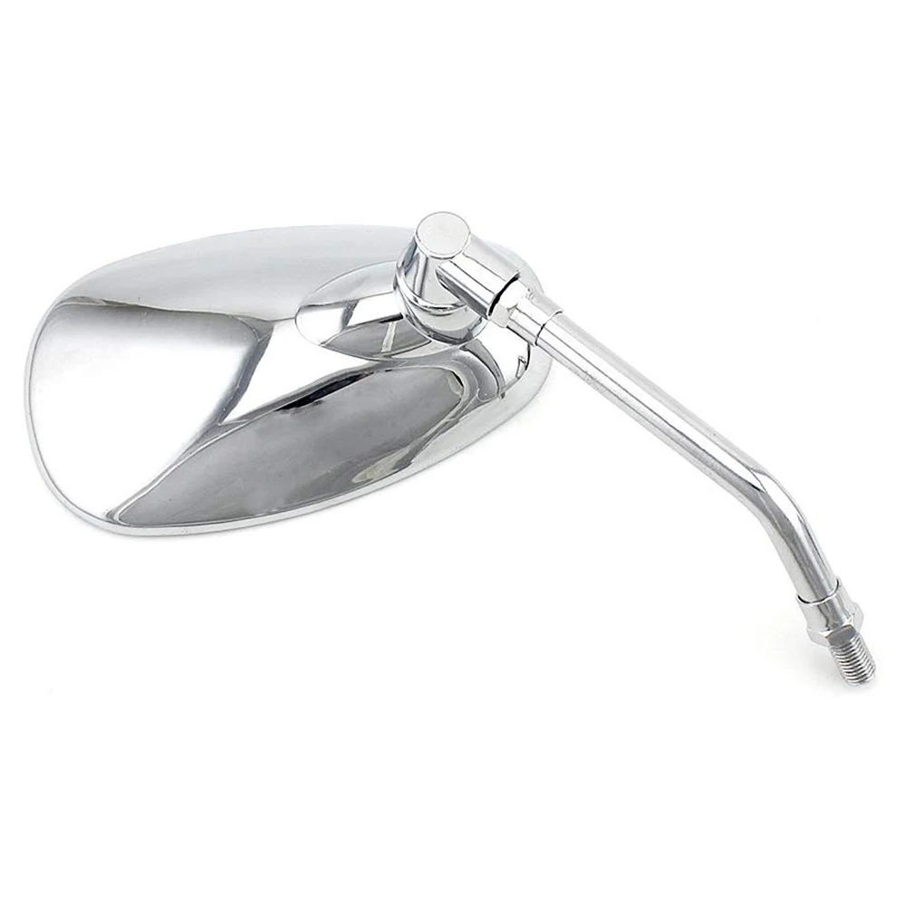 2X мотоциклетные хромированные боковые зеркала заднего вида 10 мм адаптер