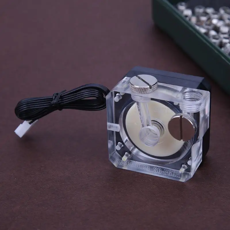 Dc12V 0.5A супер тихий циркуляционный охлаждающий насос G1/4 резьбовой соединитель