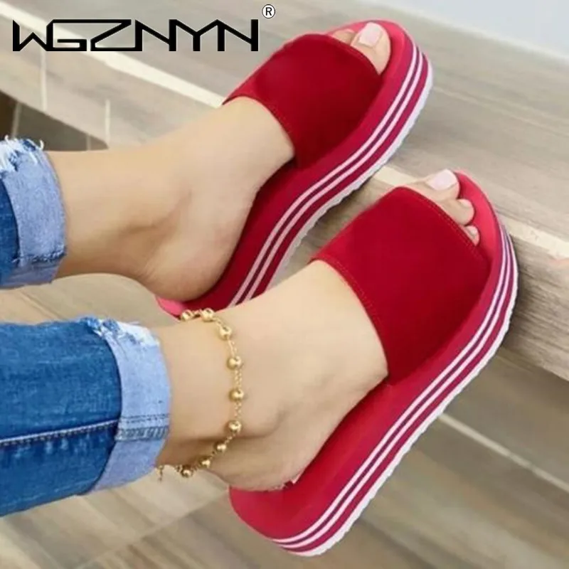 

Женские брендовые ботинки на танкетке, модель 2021 года, новая женская обувь, модные туфли на каблуке, повседневные летние тапочки для улицы, т...