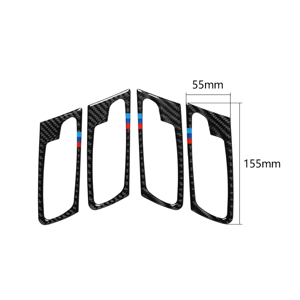 4 шт. наклейки на внутреннюю дверную ручку из углеродного волокна для BMW X5 E70 X6 E71