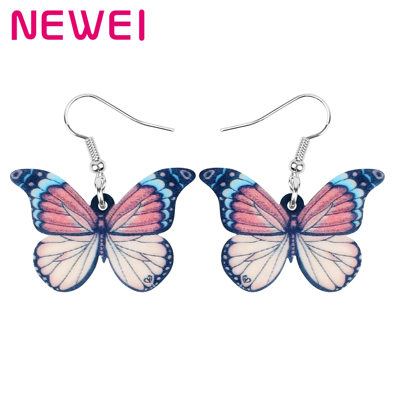 

Newei Acrylic Vanessa Brush-footed Butterfly Earrings Long Lovely Insect Animal Dangle Drop For Women Kids Spring Gift Jewelry
