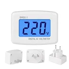 Цифровой вольтметр DM55-1 с вилкой Стандарта ЕС США измеритель напряжения розетки тестер напряжения с ЖК-дисплеем измеритель напряжения 110 В 220 в настенный плоский измеритель напряжения
