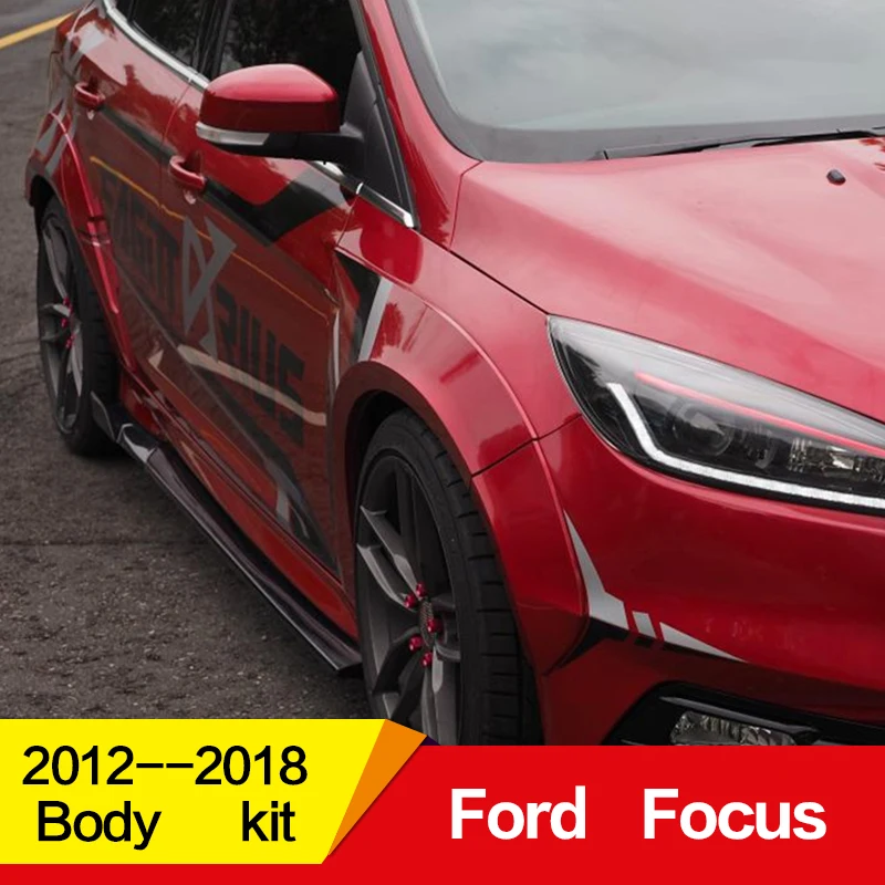 Подходит для Ford Focus, обвес, крыло, хэтчбек ST 2012 13 14 15 16 17 18 лет, Воздухозаборники, вентиляционная крышка, широкий корпус, аксессуары