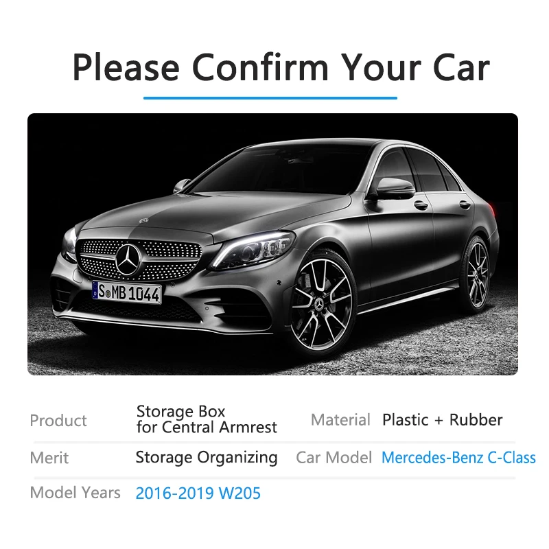 Для Mercedes Benz c класс W205 C180 C200 C300 C400 C43 C220 C250 Estate Coupe C Класс подлокотника коробка для