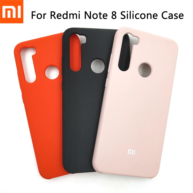 Чехол для Redmi Note 8 100% Оригинальный Xiaomi мягкий на ощупь жидкий силиконовый чехол