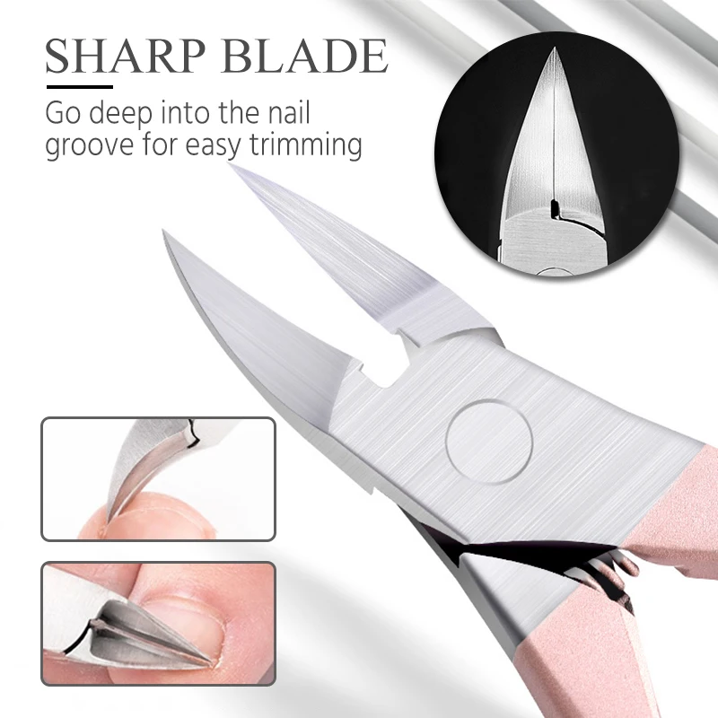 Professional Nail Art Clipper Nipper Dead Skin Shear Polishing Sanding Manicure Care Tools Stainless Steel Cutter Scissors | Красота и