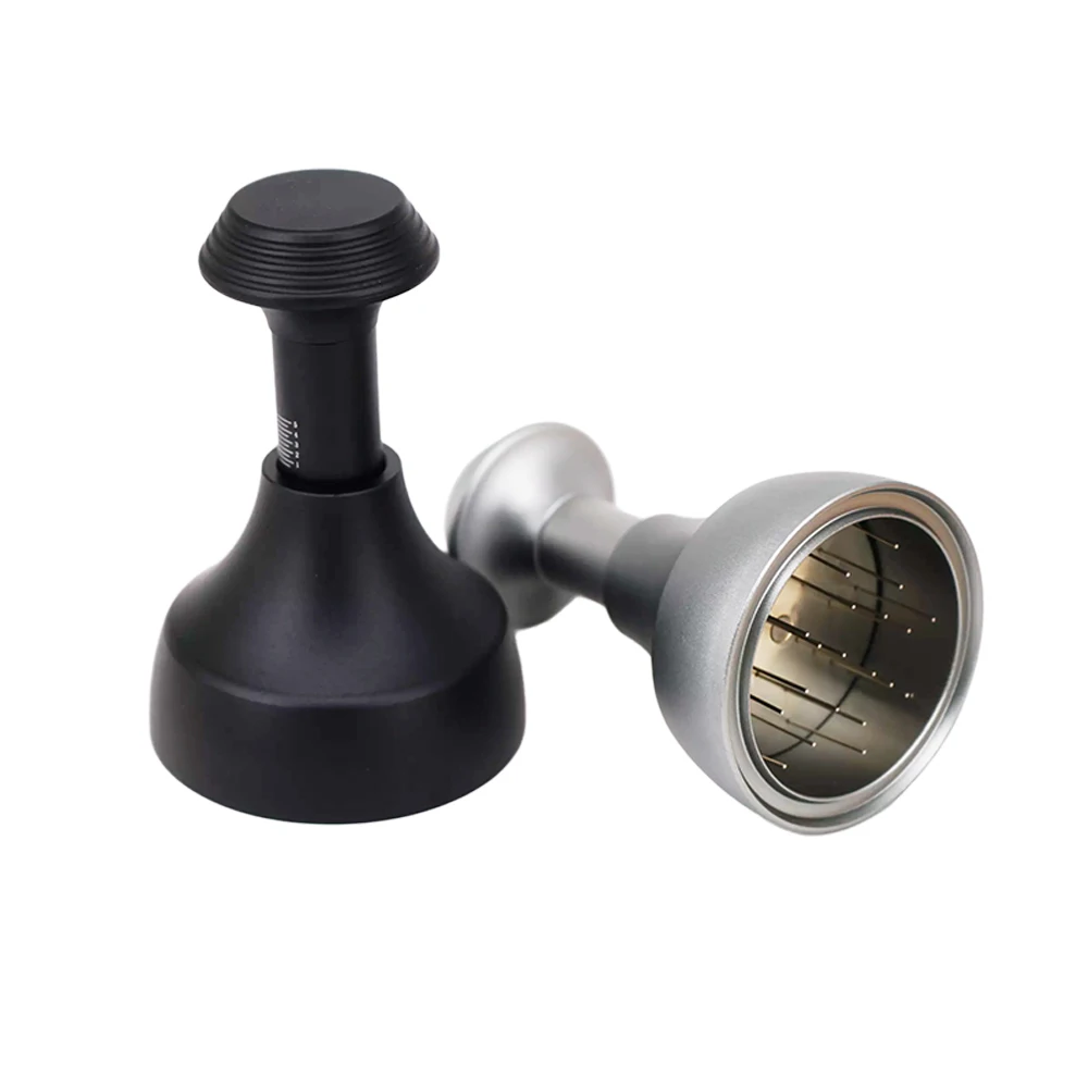 Distribuidor de caf&eacute; con aguja ajustable de acero inoxidable, m&aacute;quina de Espresso de 58mm, portafiltro, herramienta niveladora tipo aguja, 58/51mm-0