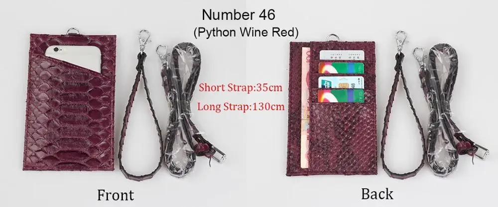 Number 46 Высокое качество, натуральная кожа, Мобильный держатель для карт, змеиная кожа, чехол, мобильный держатель для карт, Крокодиловая Кожа, сумка для мобильных карт, новинка - Цвет: Number 46