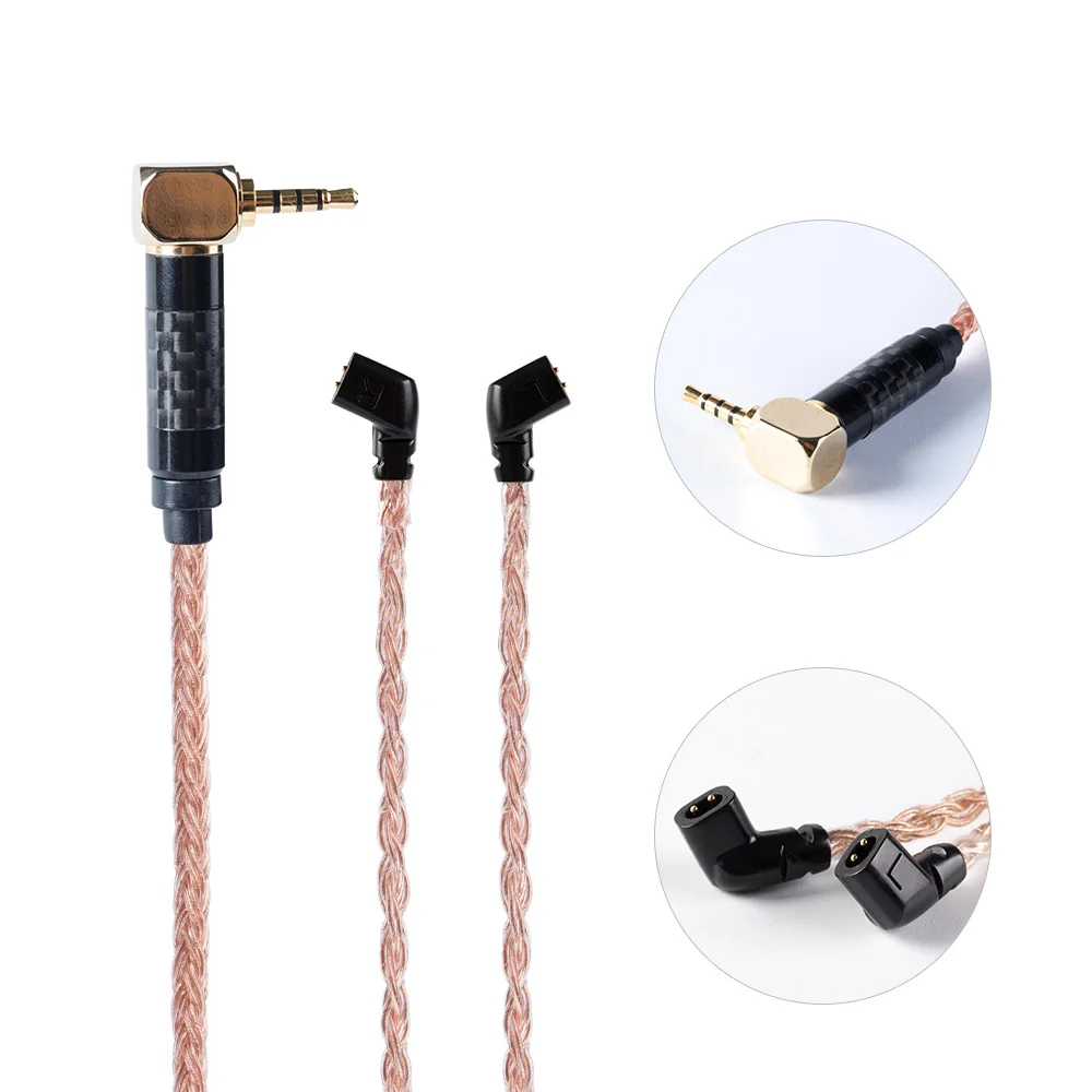 

HOT! HiFiHear 16 Core Import Single Crystal Copper Balanced Cable With MMCX/2pin L Connector For ZS10 PRO ZSN ZSXZST CCA C10 A10