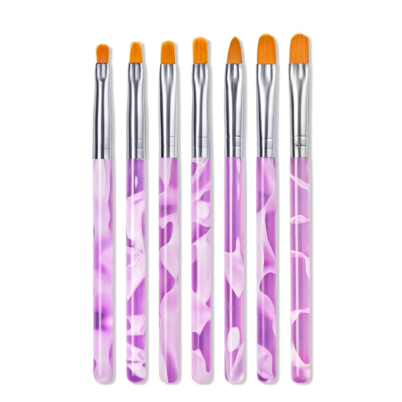 Acrylic Nail Art Brush Kit UV Gel Polish Painting Drawing Brushes Pen Dotting Manicure Clean Tools | Красота и здоровье