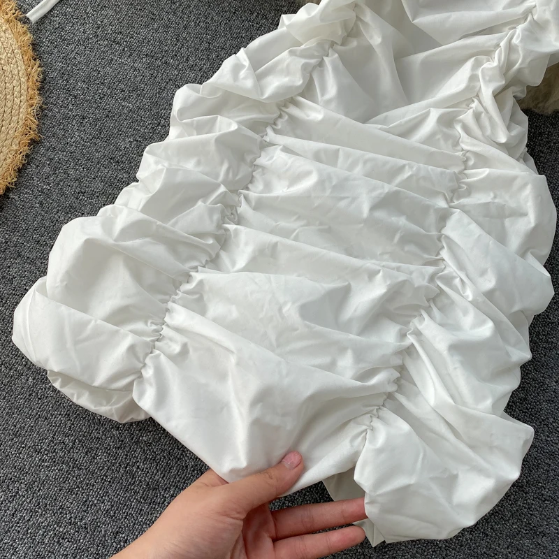 Платье женское эластичное однотонное пикантное мини-платье в Корейском стиле