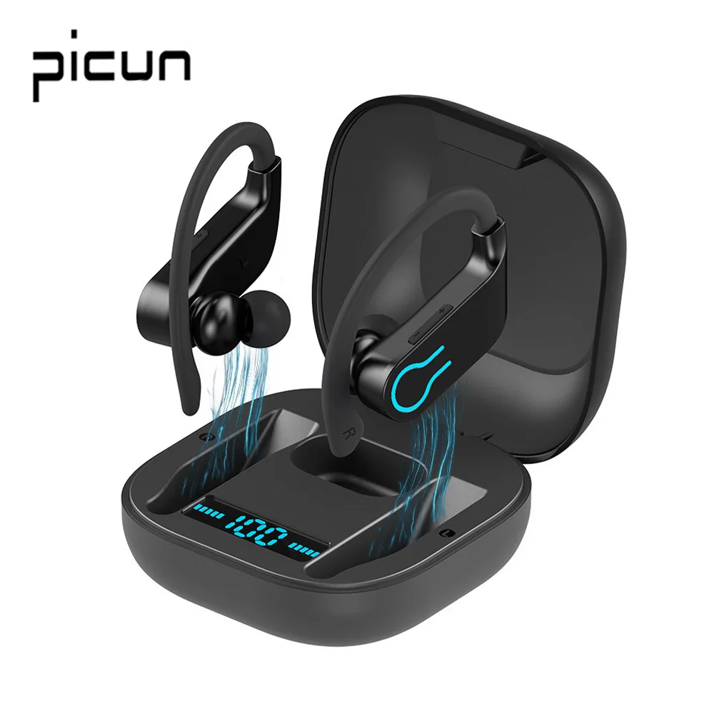 Picun W7 наушники вкладыши TWS беспроводные Bluetooth 5 0 стерео для занятий спортом 950 мА/ч