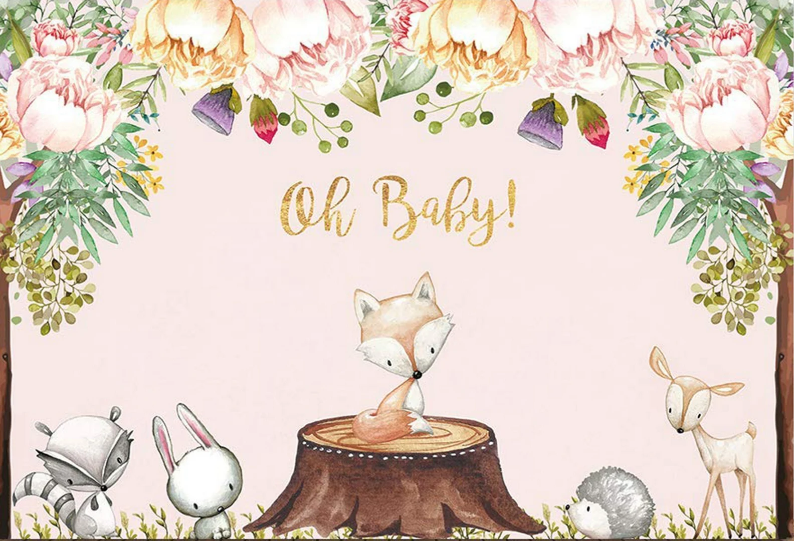 Милая девочка ребенок душ вечерние НКА фон Лесной милый мультфильм Животные это