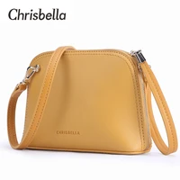 chrisbella pu leather women handbags fashion shell bags with phone pouch leather shoulder crossbody bags ladies clutch bag small
