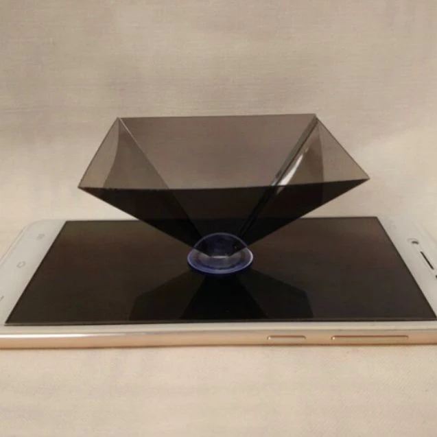 2021new 3d hologram pyramid box display video stand universal holographic projector mini mobile phone showcase phone accessories free global shipping
