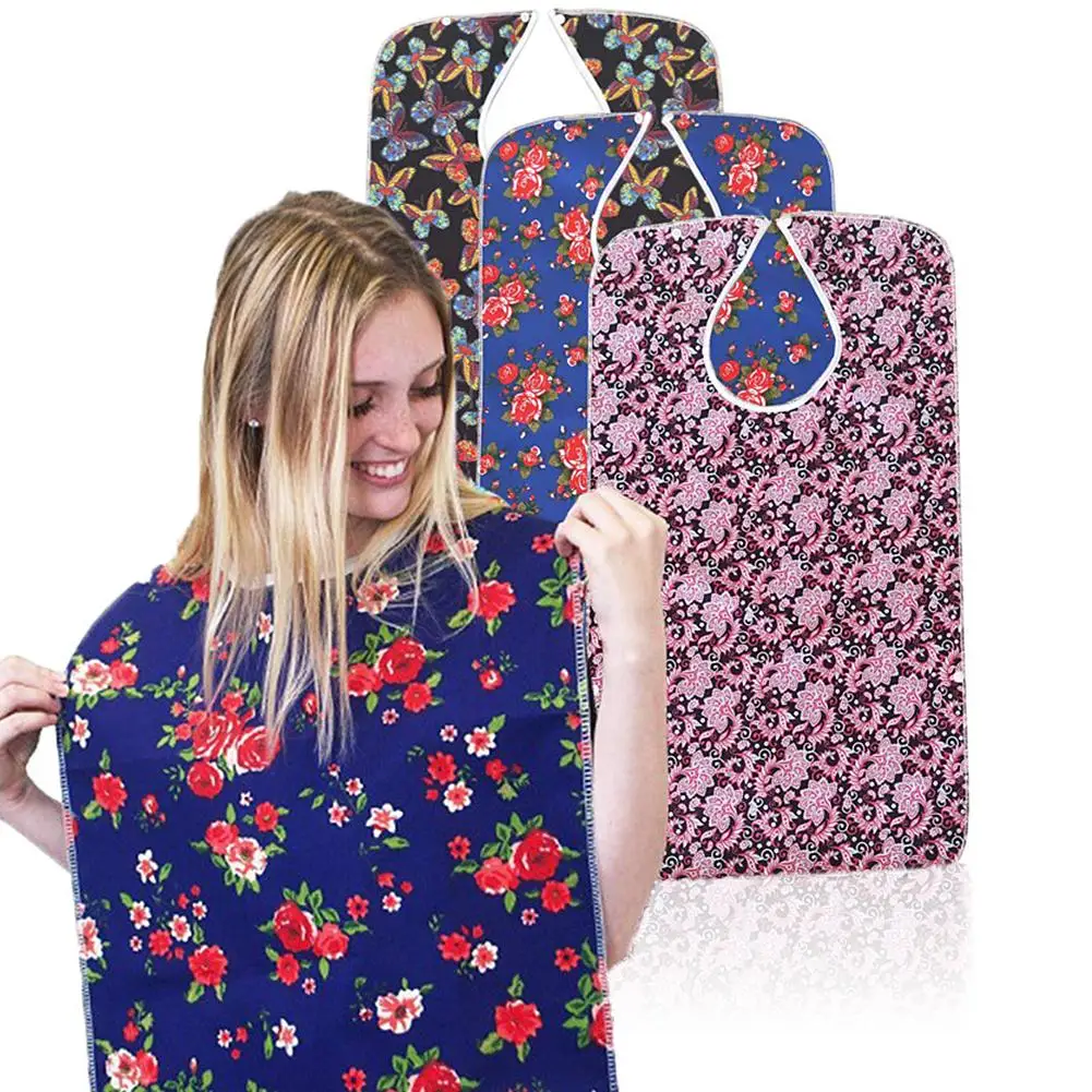 

78x44cm Waterproof Adult Meal Eating Drinking Bib Protector Easy On/Off Apron