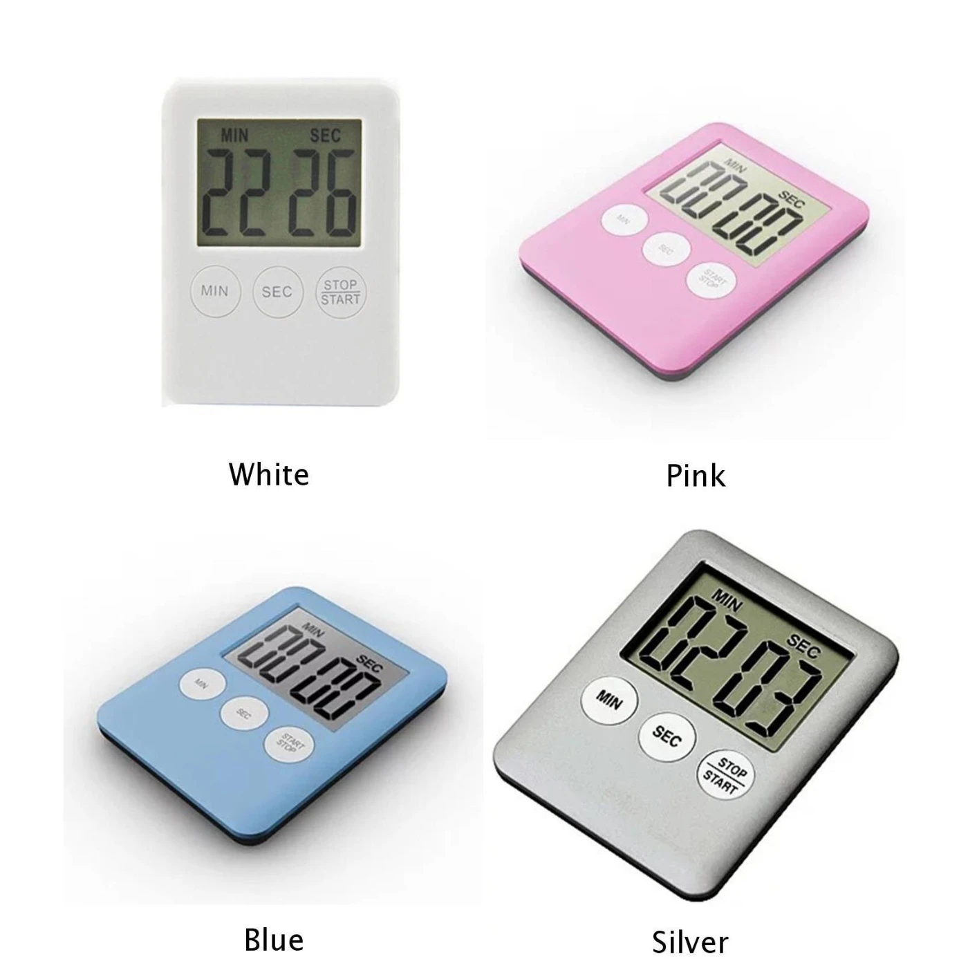 1 X Ultrathin Magnetic Digital Kitchen Cooking Timer Count-Down Up Clock Alarm |
