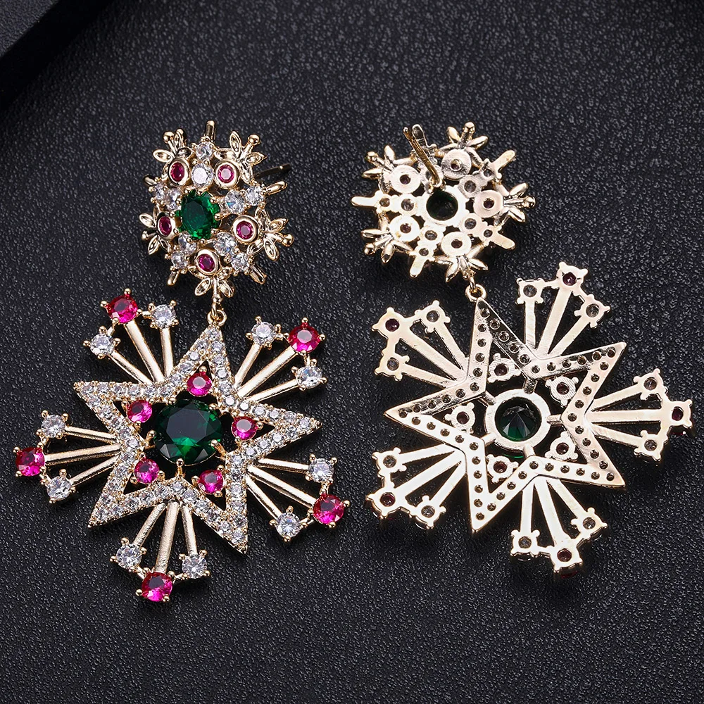 Janekelly Роскошная звезда полный микро кубический циркон Дубай Свадебная вечеринка