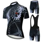 Teleyi шестерни трикотажный комплект для велоспорта мужские летние горный велосипед одежда для велоспорта Pro Team гонки, для спорта, для катания на велосипеде, одежда