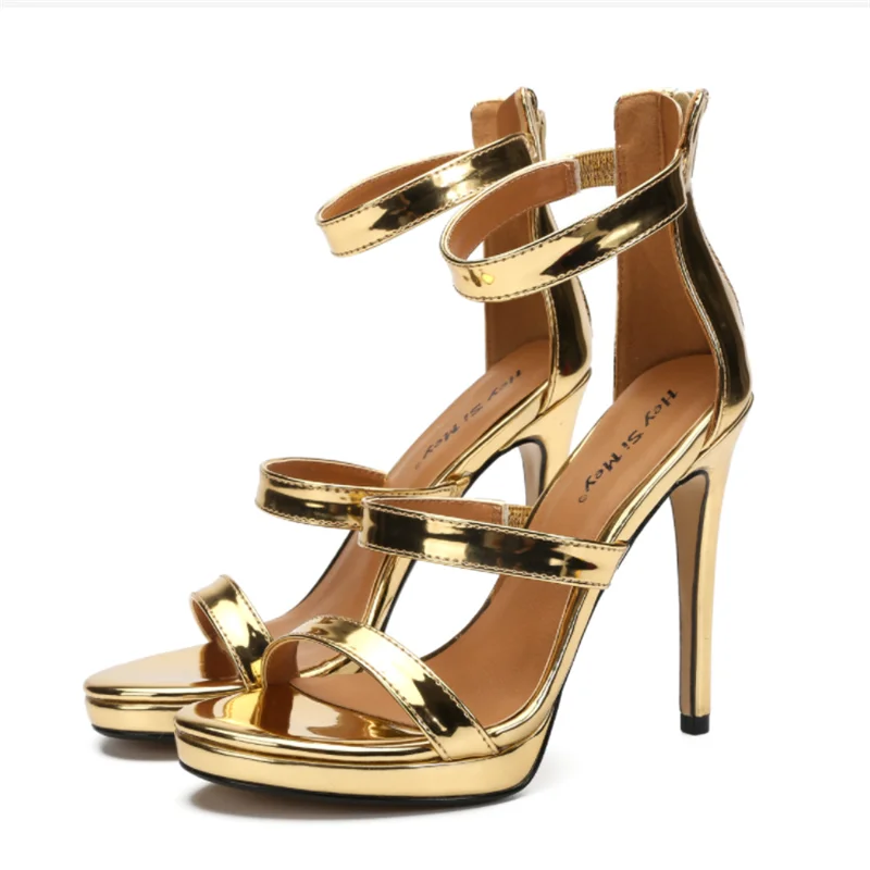 

2022 new net red women's shoes women's sandals high quality transgender fashion show 2022 genuine women's shoes 12cm stiletto 50