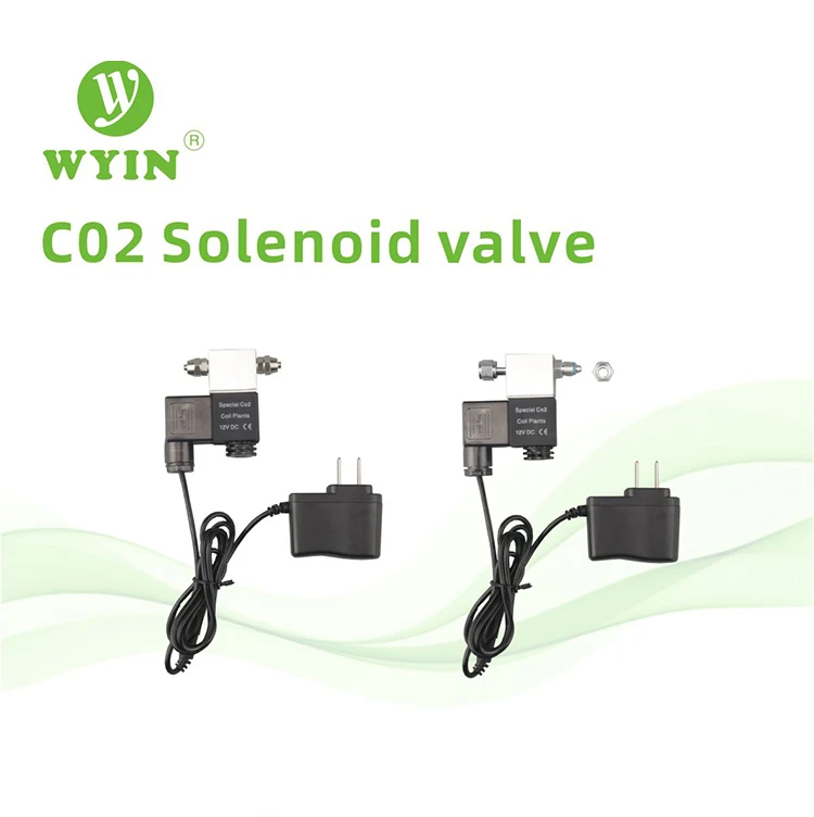 WyinAquarium 1,6 W 110 V-220 V CO2 Магнитная электромагнитный клапан Регулятор низкого Температура CO2 аквариума Электрический электромагнитный клапан