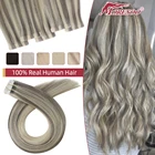 Натуральные невидимые бразильские волосы для наращивания, 12 месяцев, 2,5