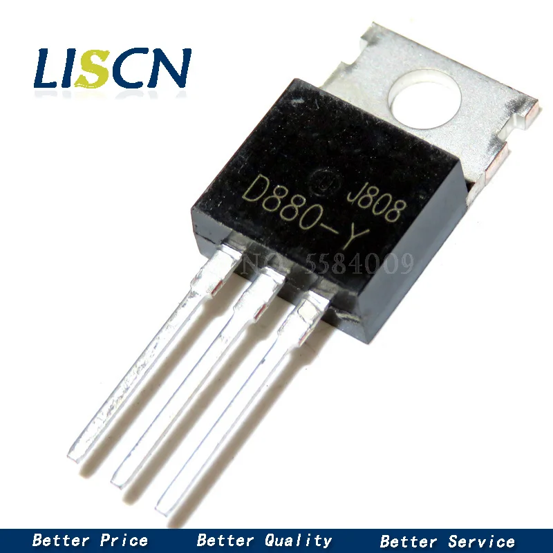 

10pcs D880 TO220 Transistor D880 (Y) NPN Silicon Power Transistors 3A / 60V / 30W TO-220 - A1265 2SD880