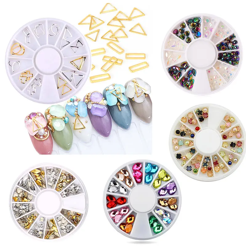 

5PCS/Set Mix Chameleon Stone Nail Rhinestone for Nails Small Irregular Beads 3D Nail Art Decoration In Wheel Accessories