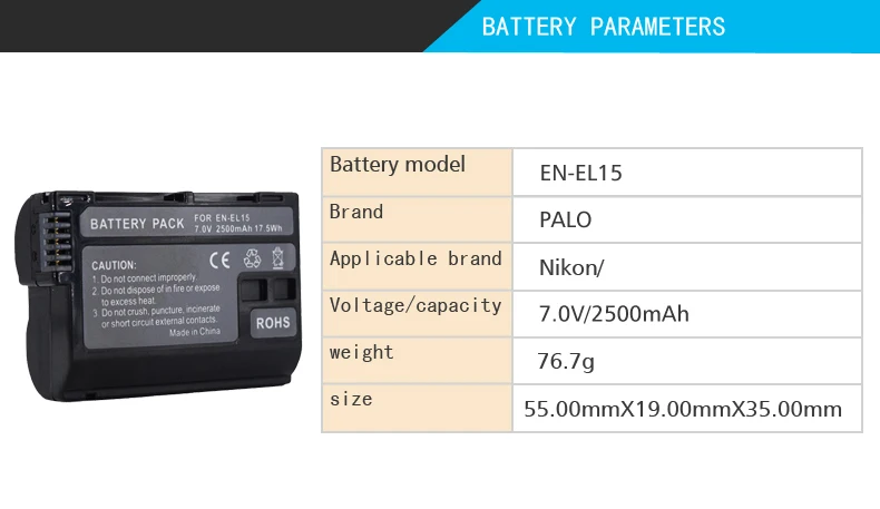 2 шт. EN-EL15 RU EL15 ENEL15 EL15A Батарейки+ ЖК-дисплей Dual USB Зарядное устройство для Nikon D600 D610 D600E D800 D800E D810 D7000 D7100 d750 V1