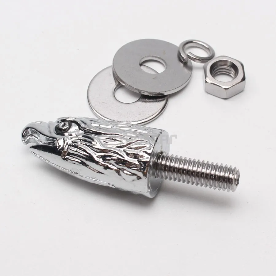 4 шт. хромированные мотоциклетные металлические декоративные номерные знаки рамка голова Орла болт лобовое стекло винт сиденья для Harley Chopper Кафе Racer