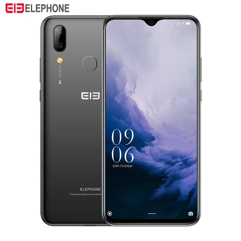 Смартфон Elephone A6 Max 4G 6 53 &quotдропшипный экран Android 9 0 4 Гб 64 MT6762V четырехъядерный 20MP