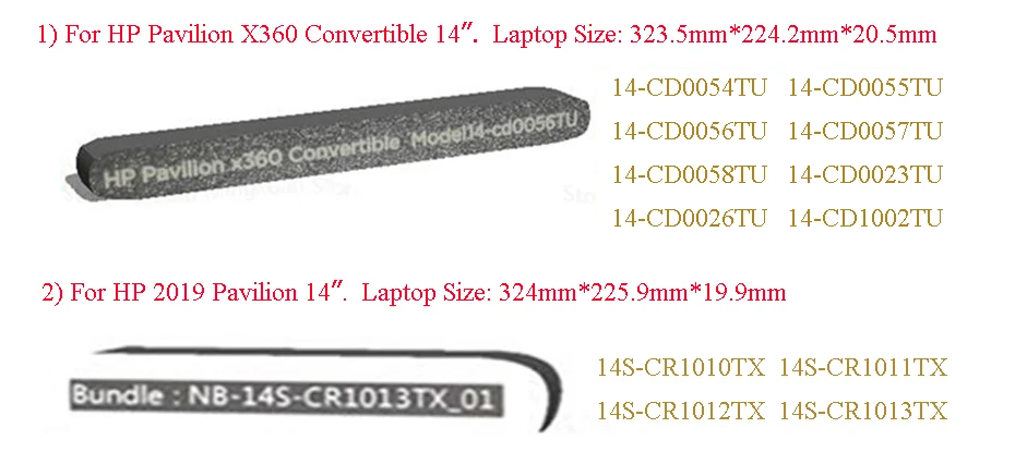 Съемный чехол для Hp Pavilion 1", Чехол для ноутбука Hp Pavilion X360, 14 дюймов, защитный чехол из искусственной кожи