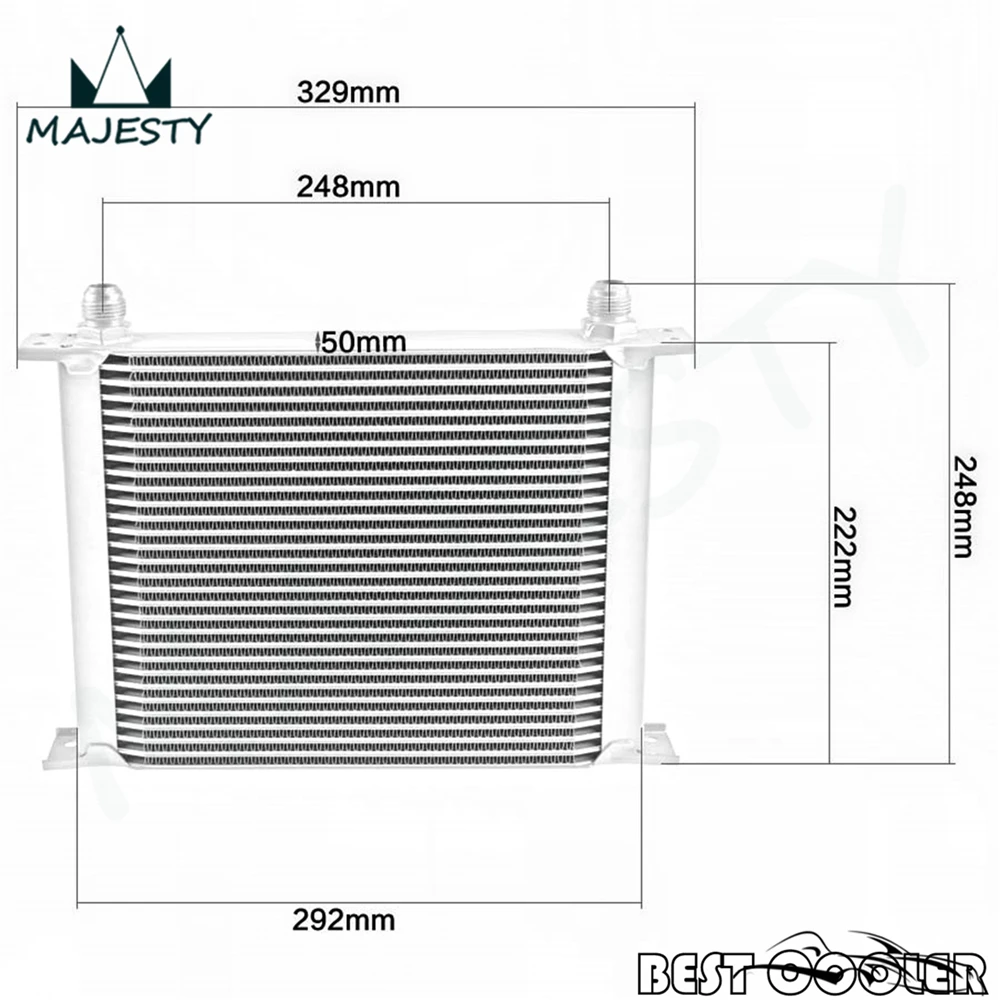 

New AN10 30 row oil cooler + thermostat Sandwich Plate kit for Japan car