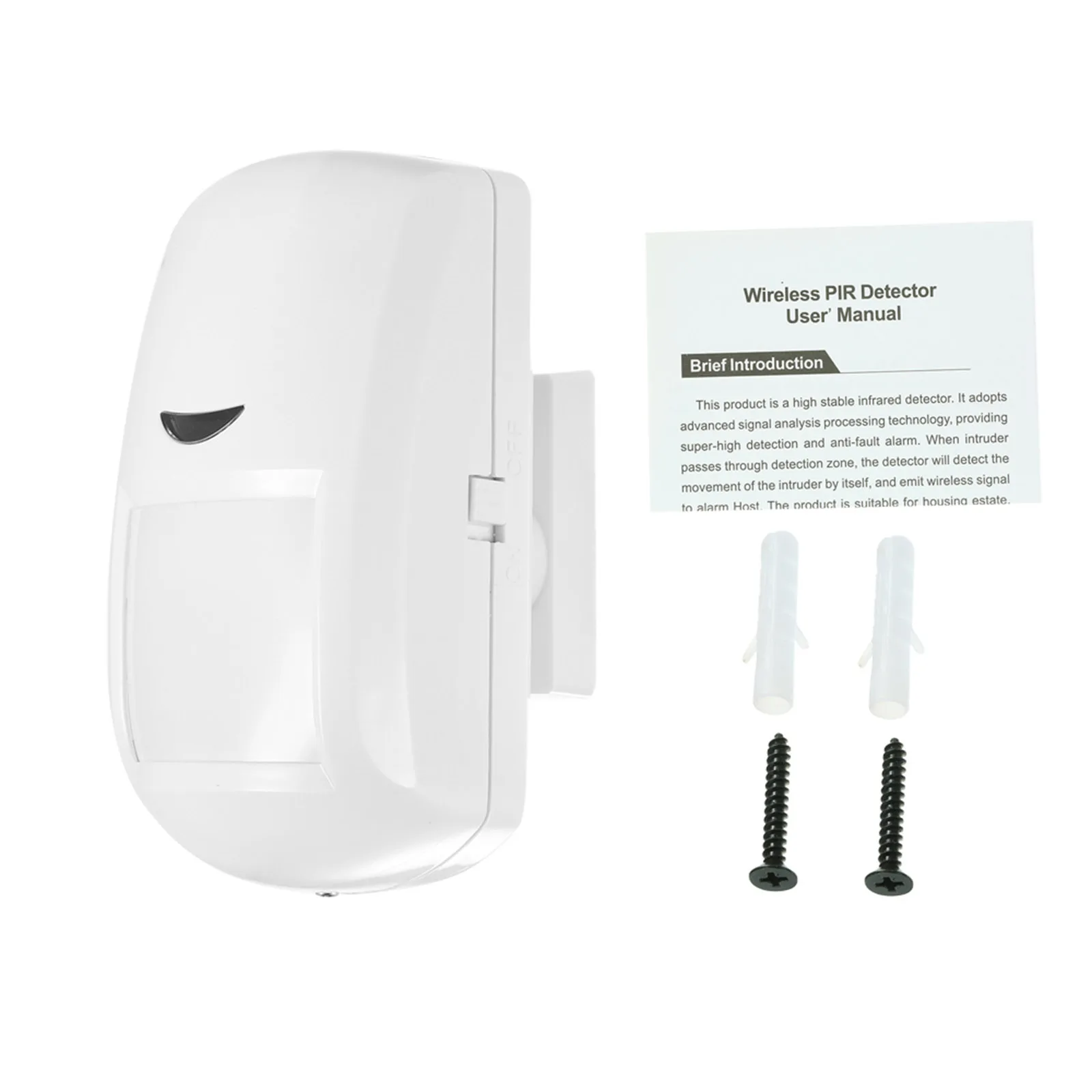 

433MHz Wireless PIR Motion Sensor Passive Infrared Detector For Home Burglar Security Alarm System without Batteries