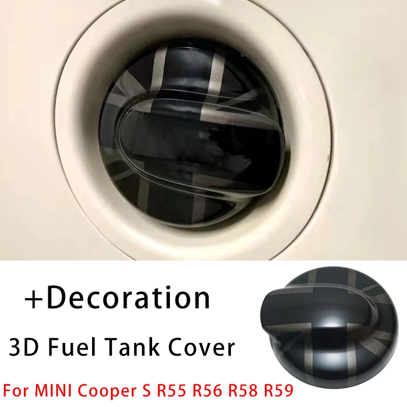 

The Black Flag Car Fuel Tank Cap Cover Case Housing Sticker For MINI Cooper S R56 Clubman R55 R58 R59 Car-Styling Accessories